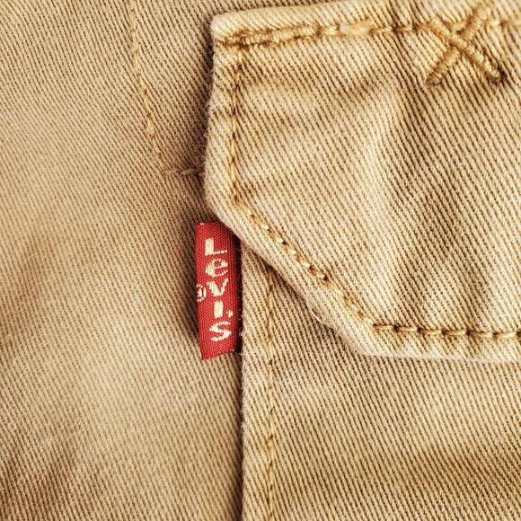 Men Vtg Levi Two Horse Tan Work Chore Shirt Shacket XXL Rancher Farm Heavy Duty - Picture 4 of 11